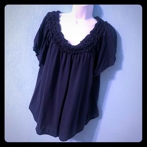 She & Sky Blue Blouse